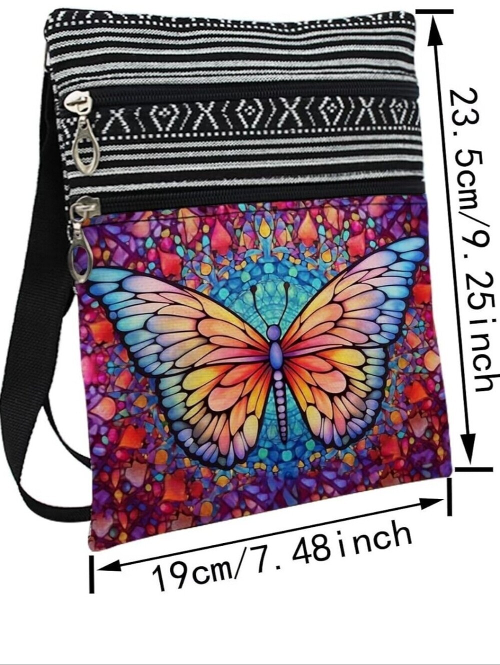 Colorful Butterfly Crossbody Bag - Multicolor - Picture 3 of 4